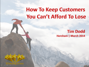 How To keep Customers Slide 1